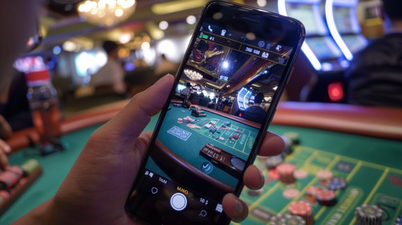 Multi-game dashboard showing live casino, sportsbook, and slot options